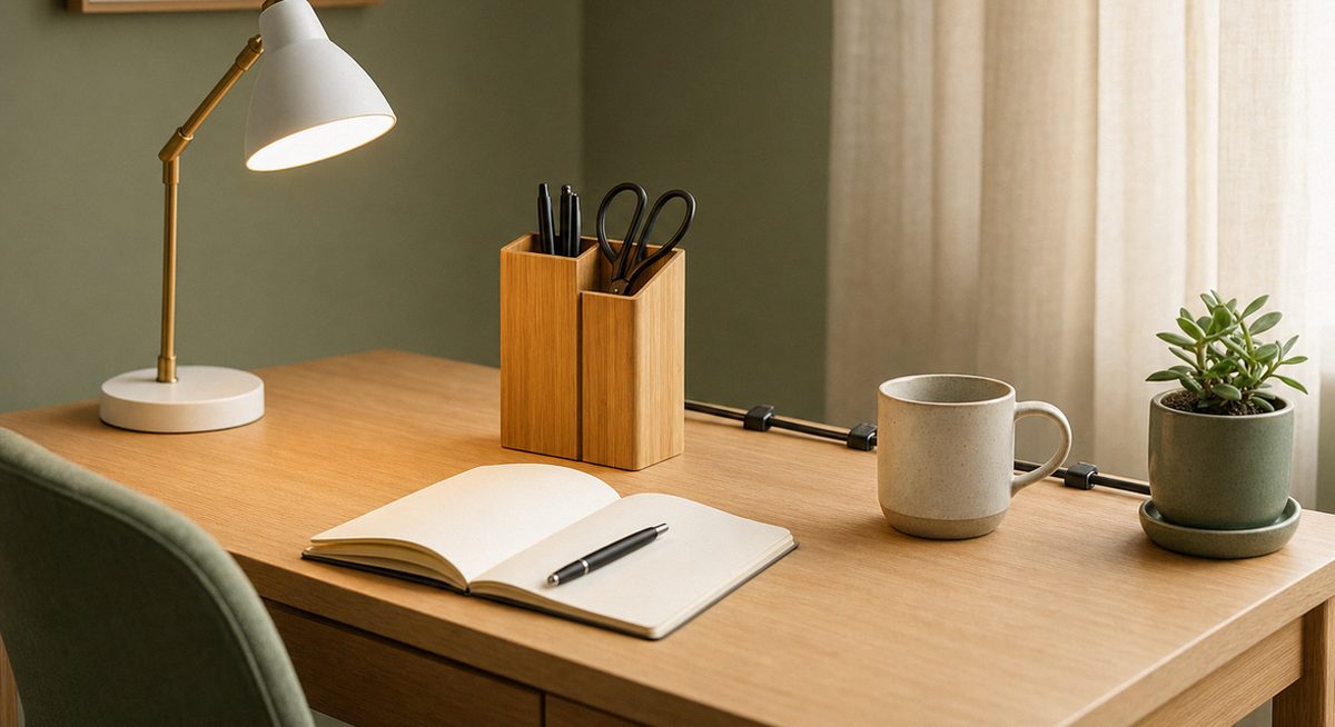 Organizar el escritorio para teletrabajar sin comprar muebles