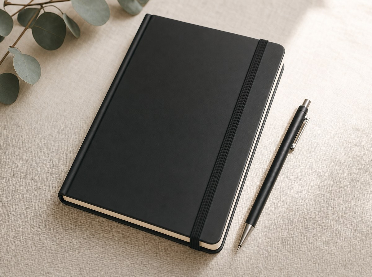 Cuaderno A5 tapa dura con elástico